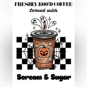 Spooky Pumpkin Party Cup with Straw digital image